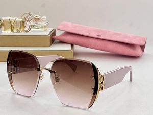 Damen-Sonnenbrille für den Sommer, beliebt, 77V, Designer, stilvoll, Outdoor-Mode-Stil, CR39, Anti-Ultraviolett, Retro-Platte, Metall, quadratisch, rahmenlos, zufällige Box