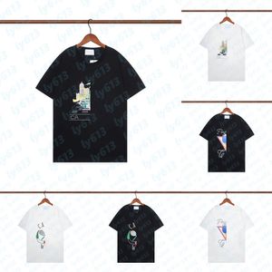 Erkek Tasarımcı T Shirt Casa Blanca Erkekler Yaz Tişört Moda Gelgit Markası Popüler Casa Yüzlerce Basılı Ortak ED Kısa Kollu Grafik Tişört