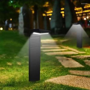 Luz solar de jardim ao ar livre à prova d'água LED grama villa decoração corredor lâmpada de paisagem poste gramado