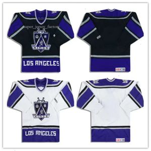 Dostosowane vintage 1999-02 La Kings #20 Luc Robitaille CCM koszulka #4 Rob Blake Home Away Away Black White Hockey Jerseys Dowolne nazwisko Ed 4170 5358