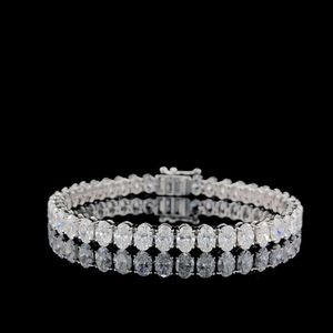 Top Selling High Quality Oval Cut Lab Grown Diamond Tennis Bracelet 14k White Gold Tennis Chain Wedding Party Wear Bracelet