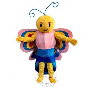 Cute Butterfly Mascot Costume Cartoon theme character Carnival Unisex Halloween Carnival Adults Birthday Party Fancy Outfit For Men Women