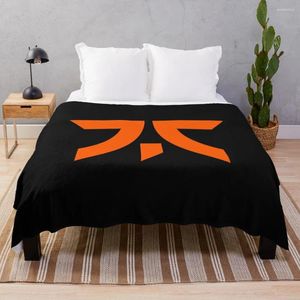 Mantas Fnatic Orange Logo Vector Throw Blanket Suave Grande Con Lana King Bien Gruesa