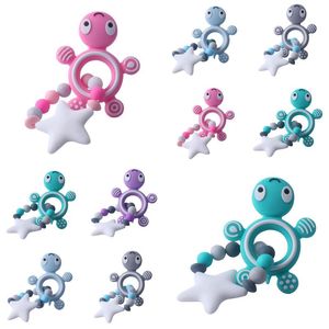 Pacifier Holders Clips New Tortoise Sile Gum Baby Big Star Molar Toy Drop Delivery Kids Maternity Feeding Dhvji