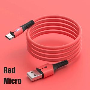 1M Flüssigsilikon-Micro-USB-Kabel Schnelllade-USB-Datenkabel für Samsung Xiaomi Redmi Note 4 5 Android Micro-USB-Schnellladekabel