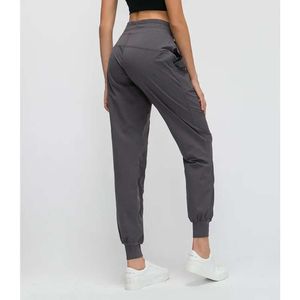 Lu Pant Hizalama Limon Yoga Test Tozlukları Kadınlar Drawstring Dance Studio Sports Pantolonlar Hızlı Kuru Atlet Salonu Çalışma Egzersiz Pantolonları Ll Lu Jogger