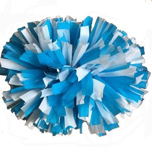 1PAIR الأزرق أبيض التشجيع POMPOMS 38 سم BATON مقبض هتافات Pompons مزيج مجاني Wenhan Sports عالية الجودة غير مبهجة 240118