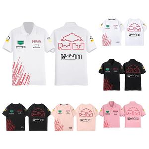 Herren T-Shirts Motorradbekleidung 2024 F1 T-Shirt Forma 1 Hemden Sommer Lässig Revers Lose Kurzarm Rennanzug Teamuniform Streetwear Männer Wome Otgwb LURU