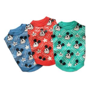 Abbigliamento per cani firmato Abbigliamento invernale per cani Modello caldo con topo Maglione per cani Maglieria Dolcevita Pullover Cappotto Giacca per maglieria per il freddo per cani di piccola taglia L A924