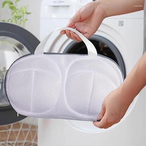 Lagringslådor 1st BRA Tvättväskor för tvätt underkläder underkläder Brassiere Bag Set Washing Machine med dragkedja kvinnor delikat