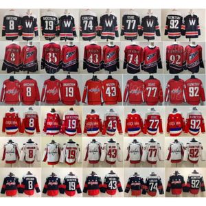 Washington Hockey Capital 8 Alex Ovechkin Maglie Reverse Retro 19 Nicklas Backstrom 43 Tom Wilson 77 TJ Oshie 92 Evgeny Kuznetsov 74 John C 5807 3543