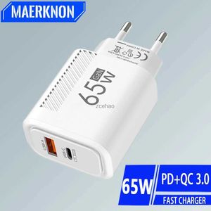 Cell Phone Chargers GaN USB Type C Charger 65W Quick Charge USB Fast Wall Charger For 14 Samsung Huawei Type C PD Phone Charge Adapter