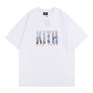 Kith Tshirt Mens Designer T Shirts Tee Workout Shirts For Men Overdimensionerade T Shirts T-shirt Pure Cotton Botton Herable Vintage Kort ärm 708