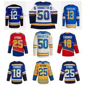 Kevin Hayes Robert Thomas Kyrou St. Blues Hockey Jersey Reverse Retro Binnington Alexey Toropchenko Brayden Schenn Wayne Gretzky Colton Para 1476