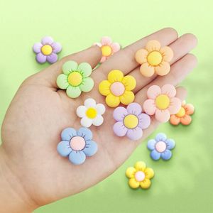 14 pçs/set bonito colorido flores sapato encantos pino tamanco acessórios pulseira decoração menina feminino presente de festa