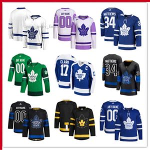 Toronto Maple Custom Leafs Hokey Formaları 17 Wendel Clark 13 Mats Sundin 93 Doug Gilmour 90 Ryan O'Reilly 19 Calle Jarnkrok 78 TJ Brodie Mic 3131