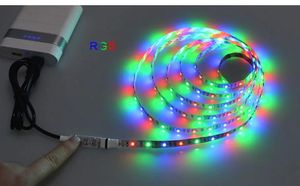 Su geçirmez 50 cm 1m USB LED şerit ışığı 5V 5050 3528 SMD RGB Sıcak / Soğuk Beyaz Esnek TV Arka Plan Aydınlatma Şeridi LL