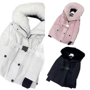 m family skiwear women winter imported fox hair large fur collar pie over coat goose European goods down jacket