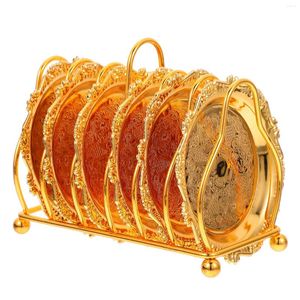 Servis uppsättningar smaktills servering av bricka mini fruktplatta set kreativ matlagring gyllene torkad bankett