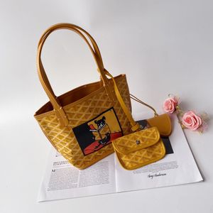 Alta qualidade designer bolsa tote bolsa de couro feminino clássico aberto grande capacidade padrão cruz moda saco