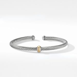 Designer Jewelry Bangle David Yurma X 7MM Bracelet for Women High Quality Mens Bracelet Designer Station Cable Cross Collection 938