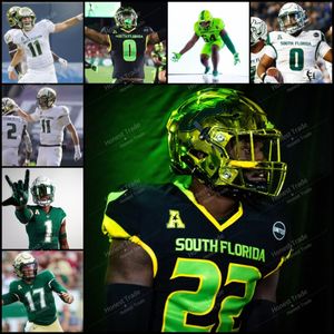 Maglia da football del South Florida College 21 Jaelen Stokes Derek Bowman Bernard Gooden Tavin Ward Affleck Wilcox Byrum Brown Andrew Kilfoyl Uomo Personalizzato