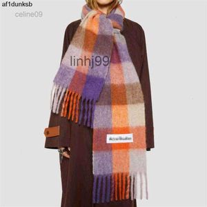 Halsdukar Burberies Burbreries Fashion Luxury AC Scarf Mens Women Imitation Cashmere Plaid Wraps Long Student Bib Warm Shawl Rainbow Thick Lat4xw7