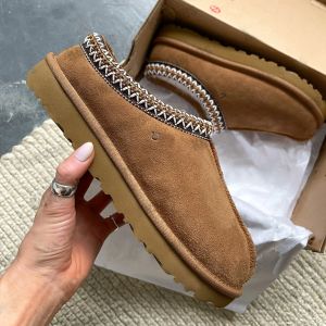 Tasman kapcie australia designerskie buty luksus Tazz Slipper Men Kobiety śnieg mini kostka krótka kaczka skórzana zimowa platforma botki bordowe szare czarne buty dla kobiet