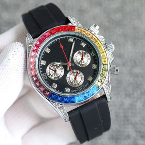 Armbanduhr, Designer-Herrenuhr, Damenuhr, hochwertig, 40 mm, automatisches Uhrwerk, modisch, wasserdicht, Saphir-Regenbogenuhr