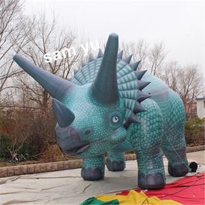 Atacado 7m de comprimento x 4m de altura festival inflável animal personalizado desenho animado dragão inflável gigante 5m de altura triceratops inflável