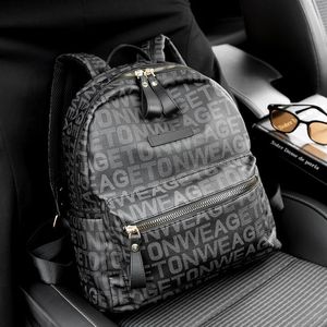 Moda masculina bolsa de ombro rua personalizada impressa bolsa esportes ao ar livre viagem lazer mochila de couro grande mochila de computador de couro acolchoado 1919 #