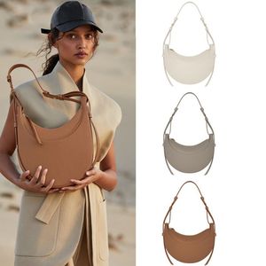 On numaralı kadın polen omuz çantaları No 10 Half Moon Cyme Büyük Numero Dix Tasarımcı Çantalar Deri Moda Çantası Crossbody Cüzdan Hobo Polenly Deri R24F#