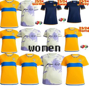 23 24 Tigres de la UANL Maglie da calcio da donna NICO GIGNAC CORDOVA PIZARRO AQUINO L. QUINONES FULGENCIO Home Away 3a edizione speciale commemorativaMaglie da calcio