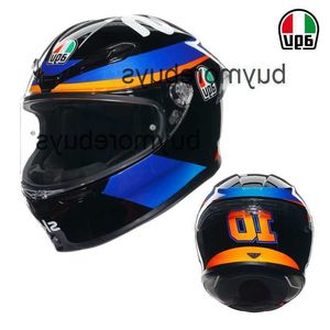 Capacete Full Face Open Novo Agv Ks Capacete Completo Four Seasons Masculino e Feminino Ciclismo Motocicleta Capa Completa Capacete de Corrida Anti Nevoeiro Leve ENG2