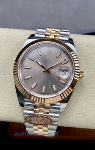 Чистые заводские мужские часы часы с розовым золотом диаметр 41 мм 3235 Движение 904L Стальное сапфировое зеркало