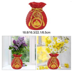 Vasos Ano chinês Feng Shui Bolsa de bênção Vaso decoração Tabela de estátua decorativa