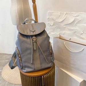 Naylon siyah sırt çantası şık ve pratik sırt çantaları büyük kapasiteli kapsayan shilting stili unisex omuz çantaları yan seyahat çantasında iki küçük cep