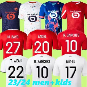 2023 2024 LOSC Lille 2soccer jerseys UMTITI White CABELLA J DAVID YAZICI OUNAS football shirt 23 24 Lille Olympique M.BAYO E.ZHEGROVA R.SANCHES maillot Adult Kids Kit