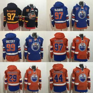 97 Connor Mcdavid Edmonton Oilers 29 Leon Draisaitl 44 Zack Kassian 99 Wayne Gretzky Felpa con cappuccio Maglie da hockey 2930 4780