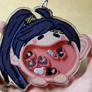 Keychains Ashes of the Kingdom Q Version Shake Akryl Key Chain Fu Rong Sun CE Liu Bian Anime Keychain Bag Pendent Collection Game Goods