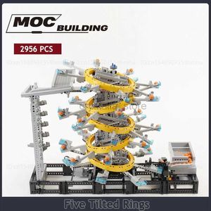 Blocks GBC Moc Building Blocks Five Tilted Rings Technology Bricks DIY Assembly Model Science Educational Toys Puzzle Motor Gifts 240120