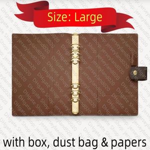 R20106 LARGE RING AGENDA COVER Wallet Card Holder Planner Diary Flower Canvas285f