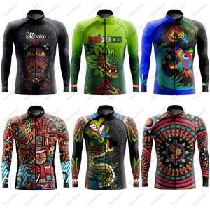 Zestawy Meksyku Aztec Męskie Jersey Jersey Maillot Ciclismo Hombre Equipment Rower Ropa Profesjonalne odzież rowerowa