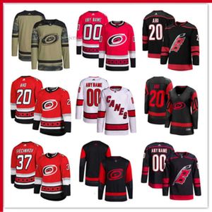 Carolna Custom Hurrcanes Hóquei Jerseys 82 Jesper Kotkanem 48 Martnook 88 Martn Necas Max Pacoretty Brett Pesce Jesse Puljujarv Antt Raanta Brady 2663