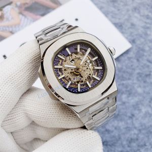 Watch Designer High Quality Automatic Movement Hollow Out Multifunctional Sports Watch Stainless Steel Bracelet Fashion Watches