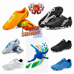 Diseñador de alta calidad al aire libre FG Zapatos de batalla de sangre caliente Zapatos para hombre Zapatos deportivos de fútbol Golden Sun Yellow