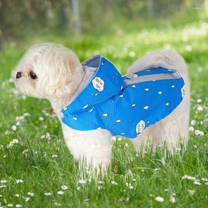 Köpek Giyim Pet Giysileri Yağmur Geçirmez Nefes Alabilir Taşınabilir Baskı Yansıtıcı Yağmurluk Yavru Evcil Hayvanlar