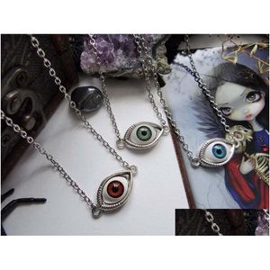 Ожерелья с подвесками, винтажное бронзовое турецкое ожерелье с глазами злого дьявола, подвеска в стиле панк Bff, эффектное колье в стиле стимпанк для женщин, ведьма, готика, Dhzc8