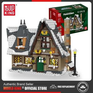 Blocks Mould King 16049 Creative Toys Christmas Cottage House Building Blocks for Adults MOC Bricks Construction Kits Gifts for Kids 240120