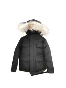 Designer Canadian Kids Down Jacket Coat Winter Children Solid Gooses Thick Warm Luxurious Cloth With Fur Hooded Parkas Baby Outdoor 64WFX